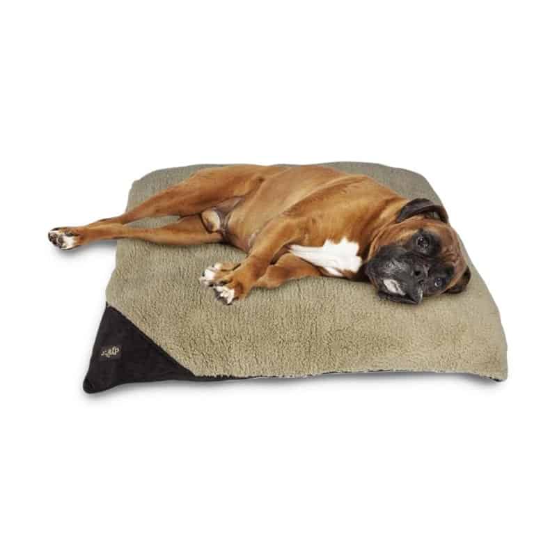 AFP Brown Lambswool Pets Bed - Large